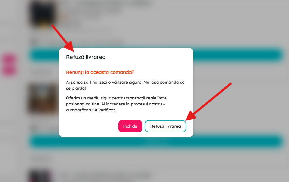 Délai de confirmation pour refuser une commande sur Biklo